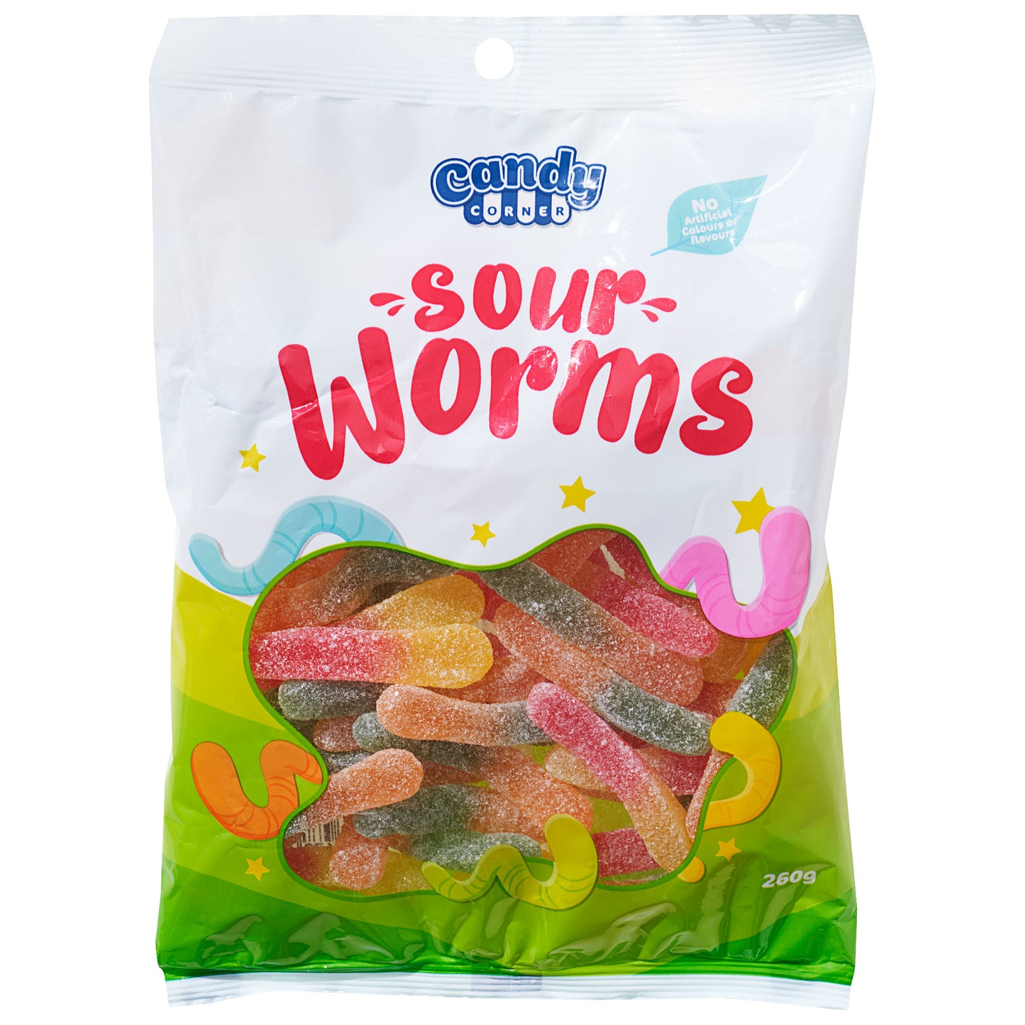 Candy Corner Sour Worms 260g