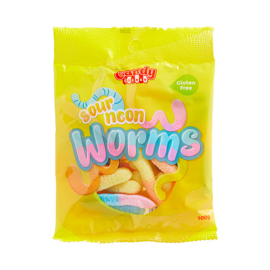 Candy Corner Sour Neon Worms 100g