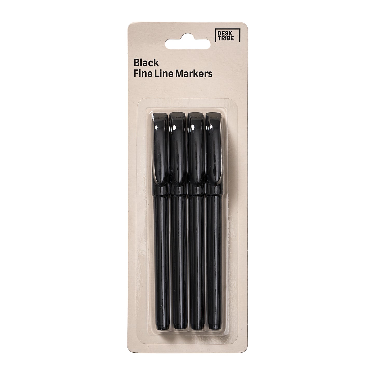 Desk Tribe Black Fine Line Marker 4pk