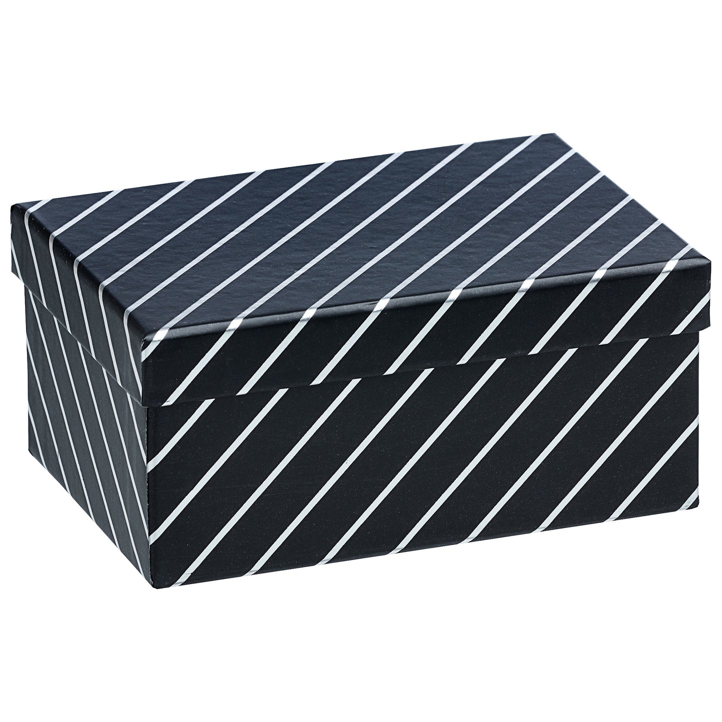 Gift Box Silver Stripe 15x10.5x7cm