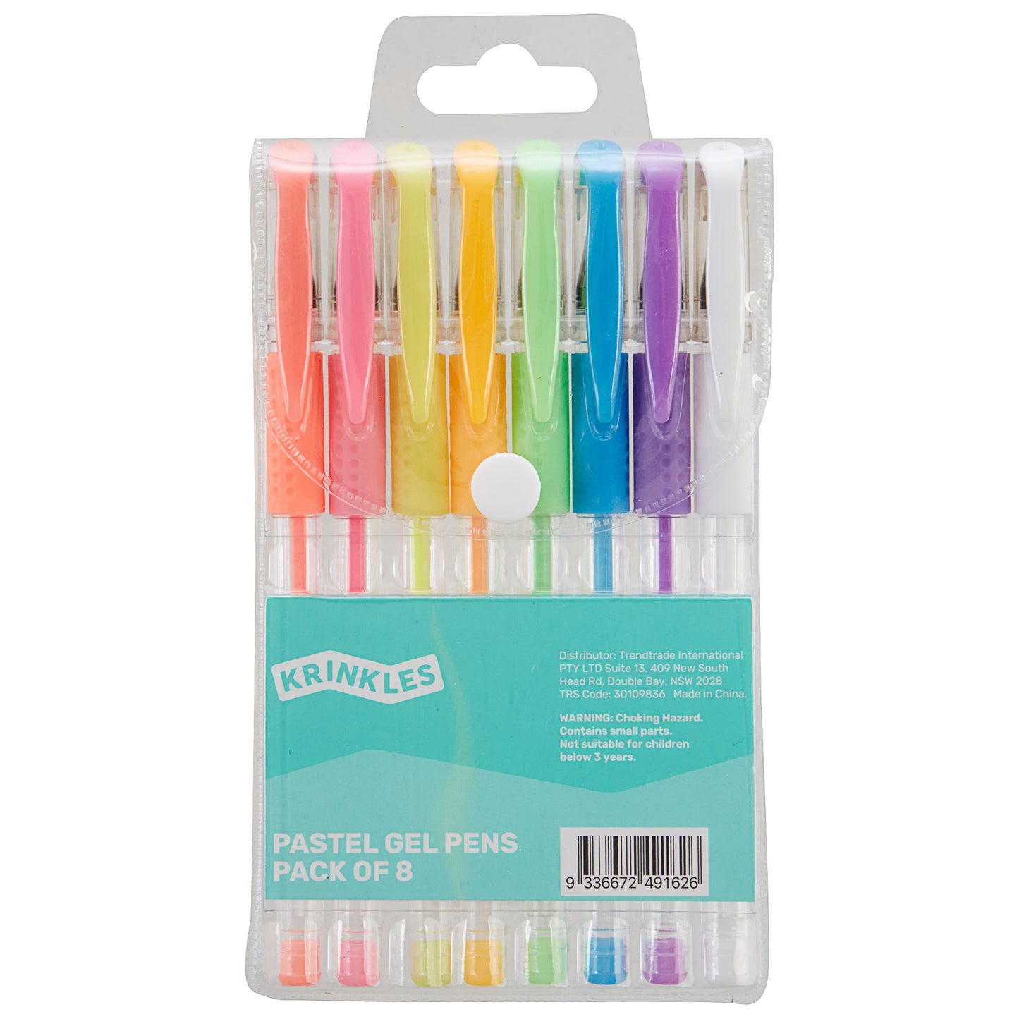 Krinkles Pastel Gel Pens 8pk