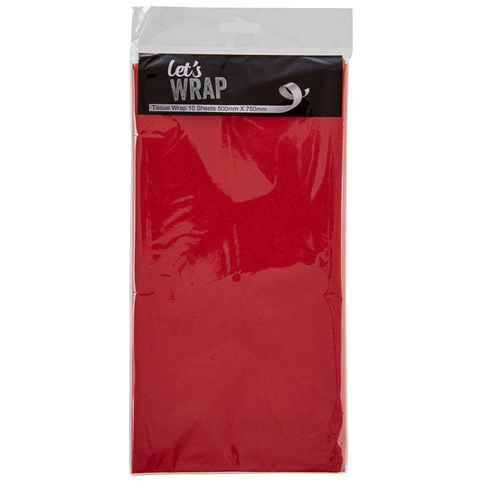 Red Tissue Paper 50x75cm 10pk