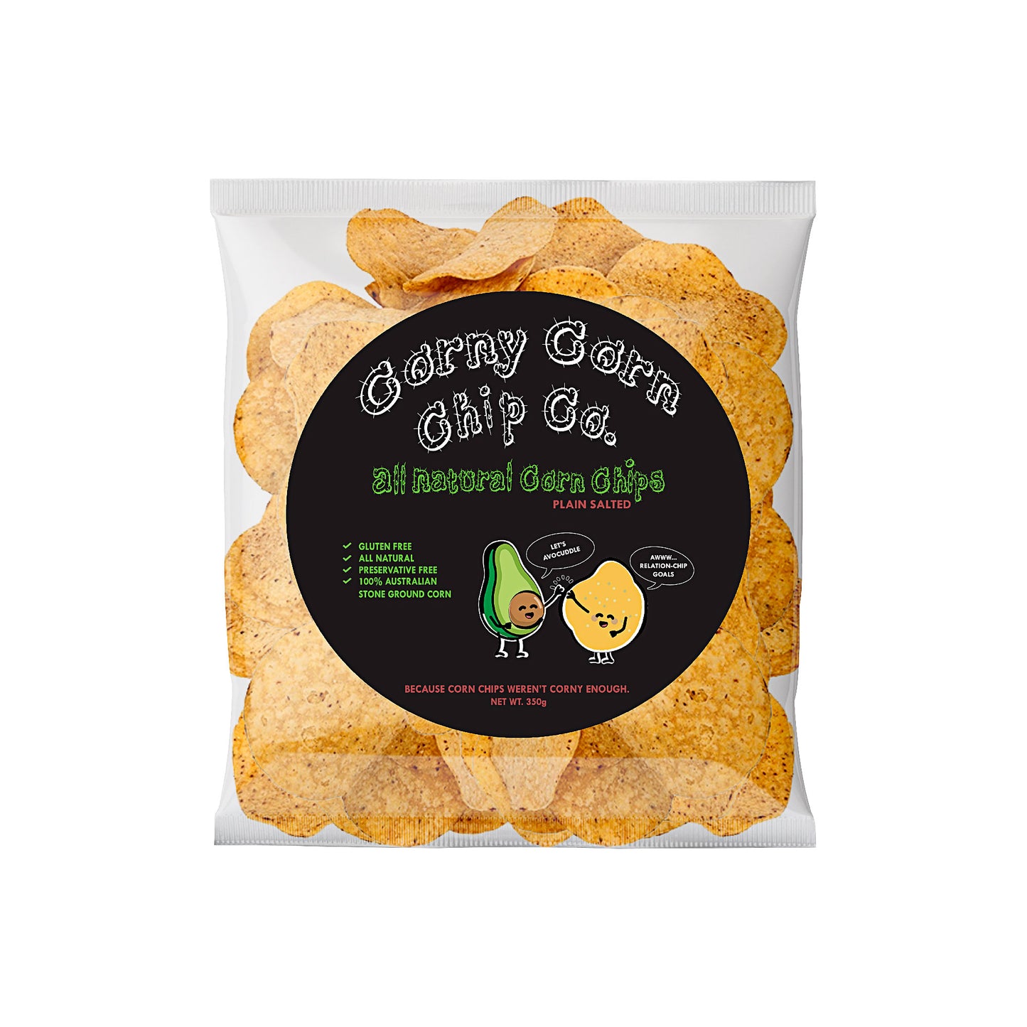 Corny Corn Chip Co Salted Corn Chips 350g