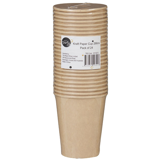 Kraft Paper Cup 266ml 24pk