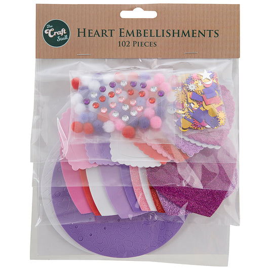 The Craft Stall Heart Embellishments