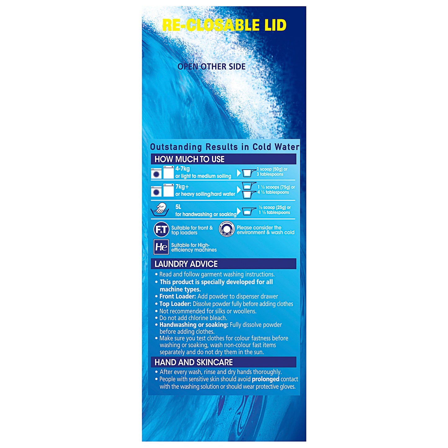 Cold Power Laundry Powder Advanced Clean 2kg