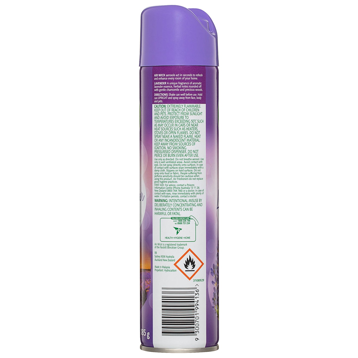 Air Wick Aerosol Air Freshener Lavender 185g