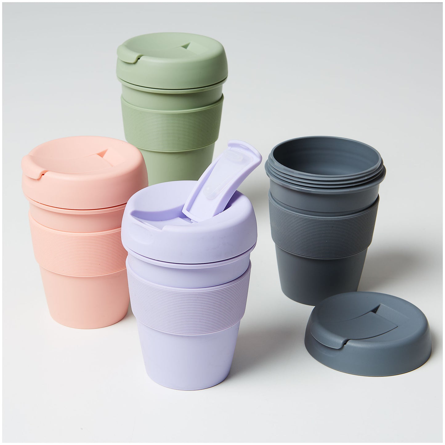 Plastic Travel Mug 350ml Sage