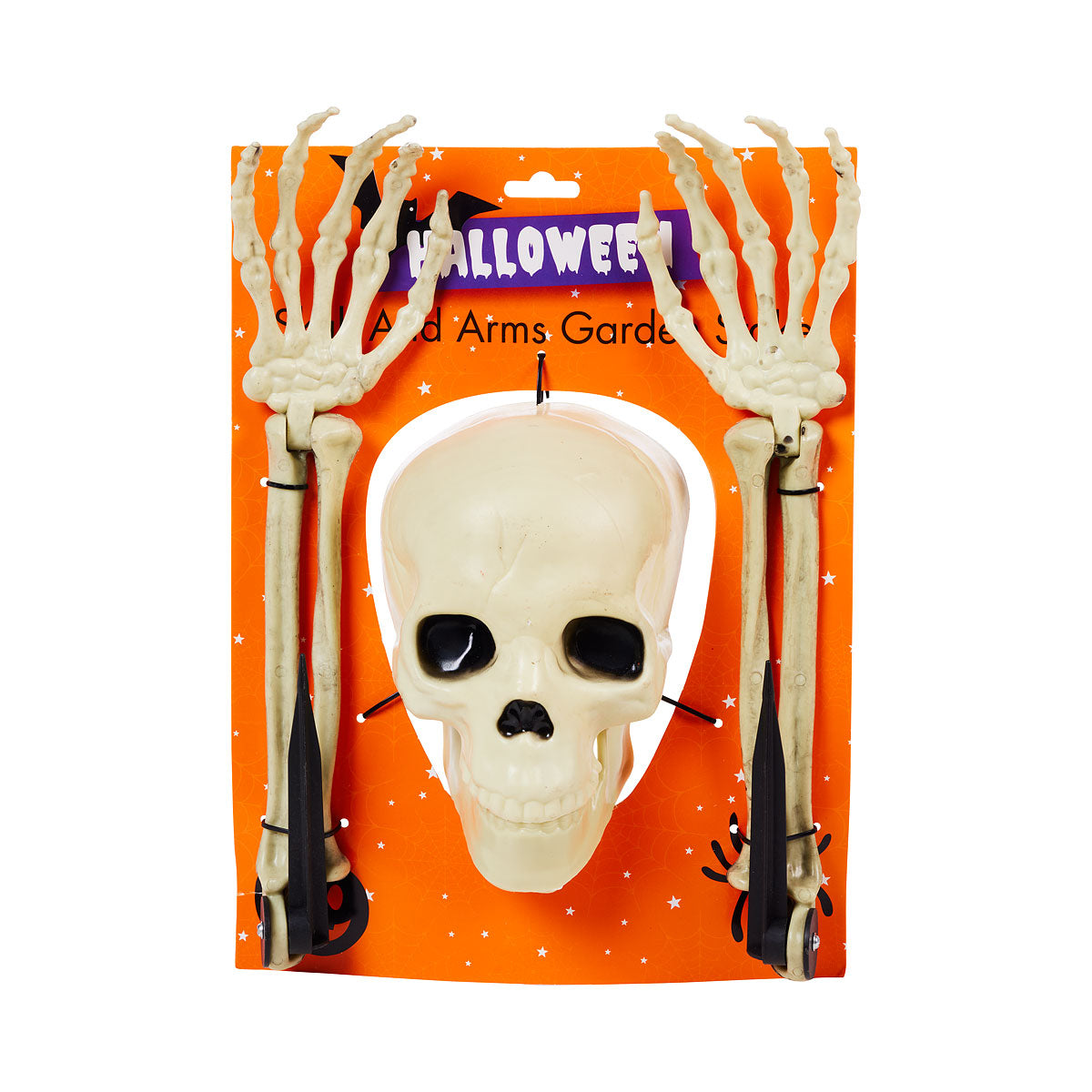 Halloween Skull and Arms Garden Stake 3pk