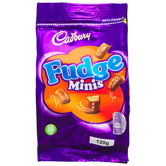 Cadbury Fudge Minis Choc Bag 120g