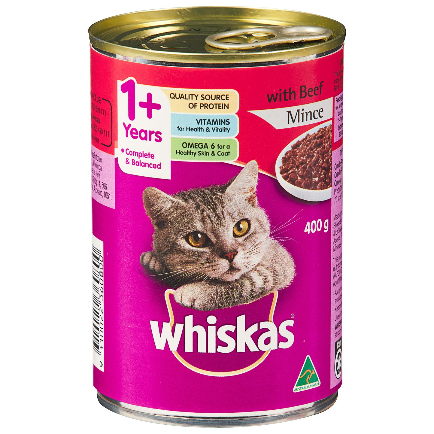 Whiskas Beef Mince 1year+ 400g