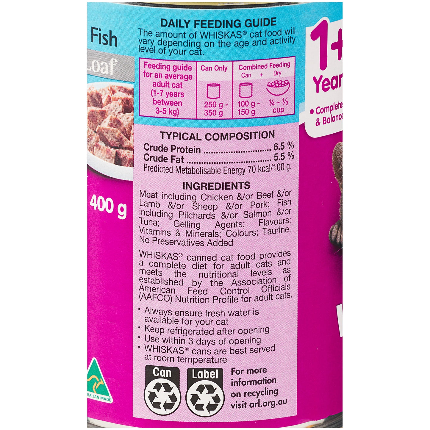 Whiskas Ocean Fish Platter 1 Year+ 400g