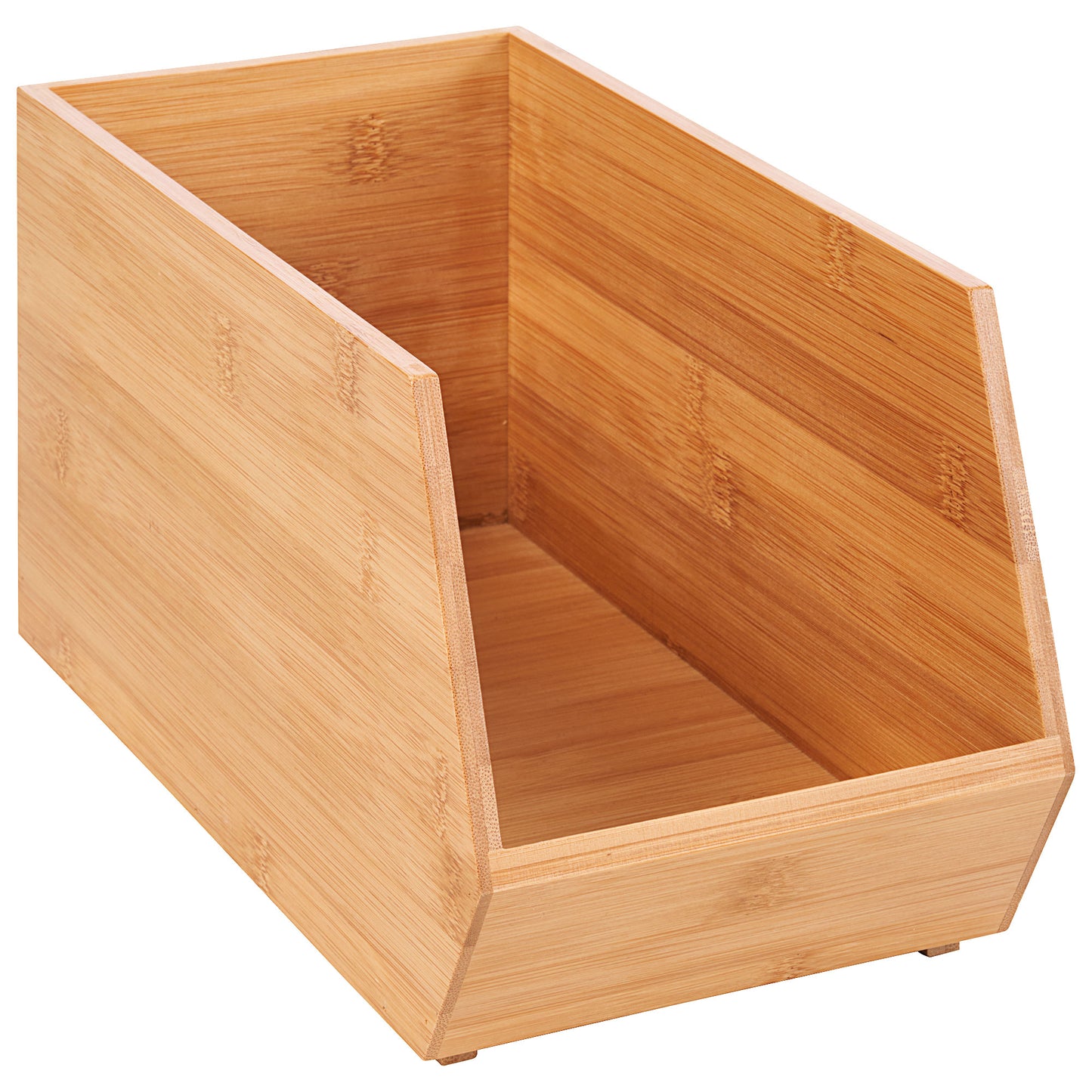 New Bamboo Pantry Bin Large Shallow