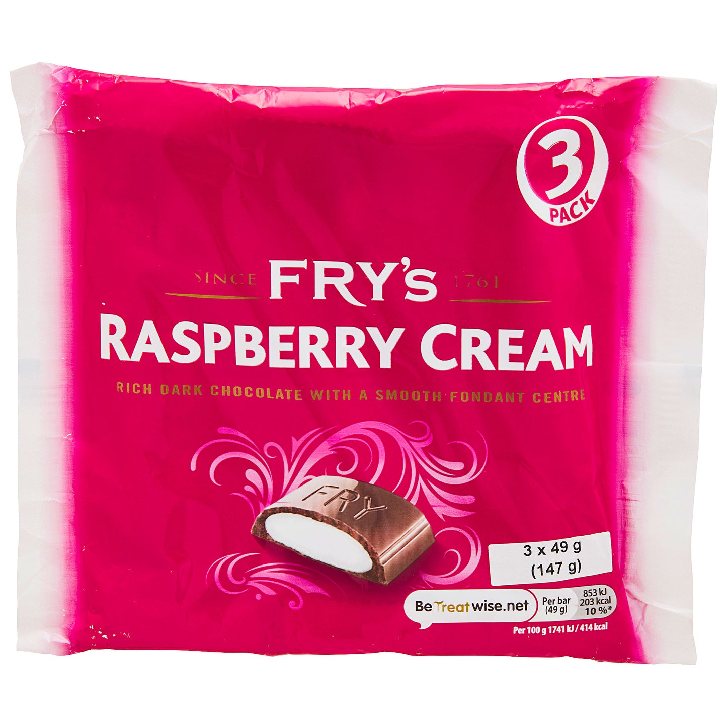 Fry's Raspberry Cream 3pk 147g