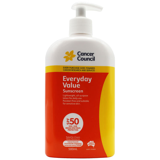 Cancer Council Everyday Value 50+ 500mL