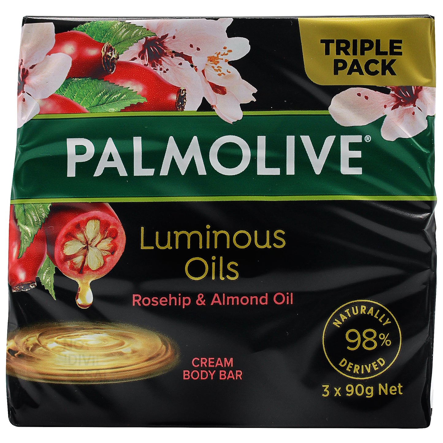 Palmolive Cream Body Bar Rosehip & Almond Oil 3x90g