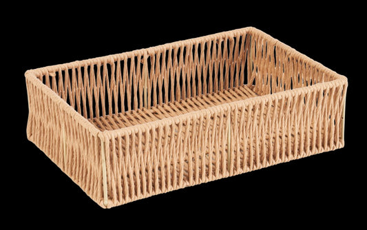 Rectangular Paper Wicker Tray Small 30x20x8.5cm