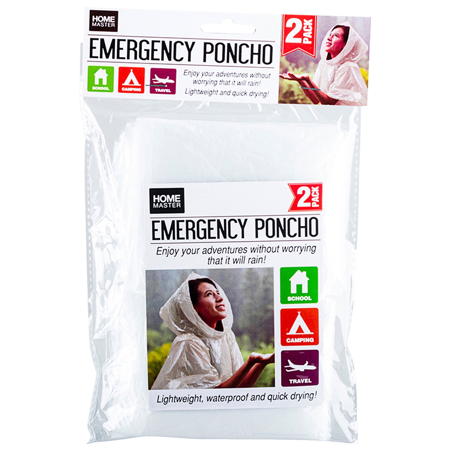 Poncho Clear 2pk