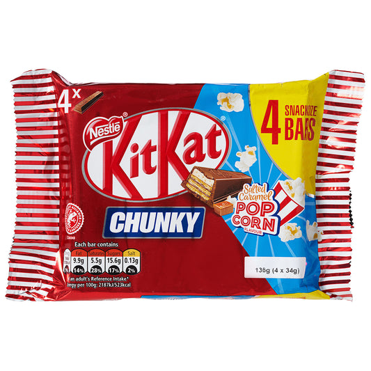 Kit Kat Chunky Pop Corn 4pk 136g