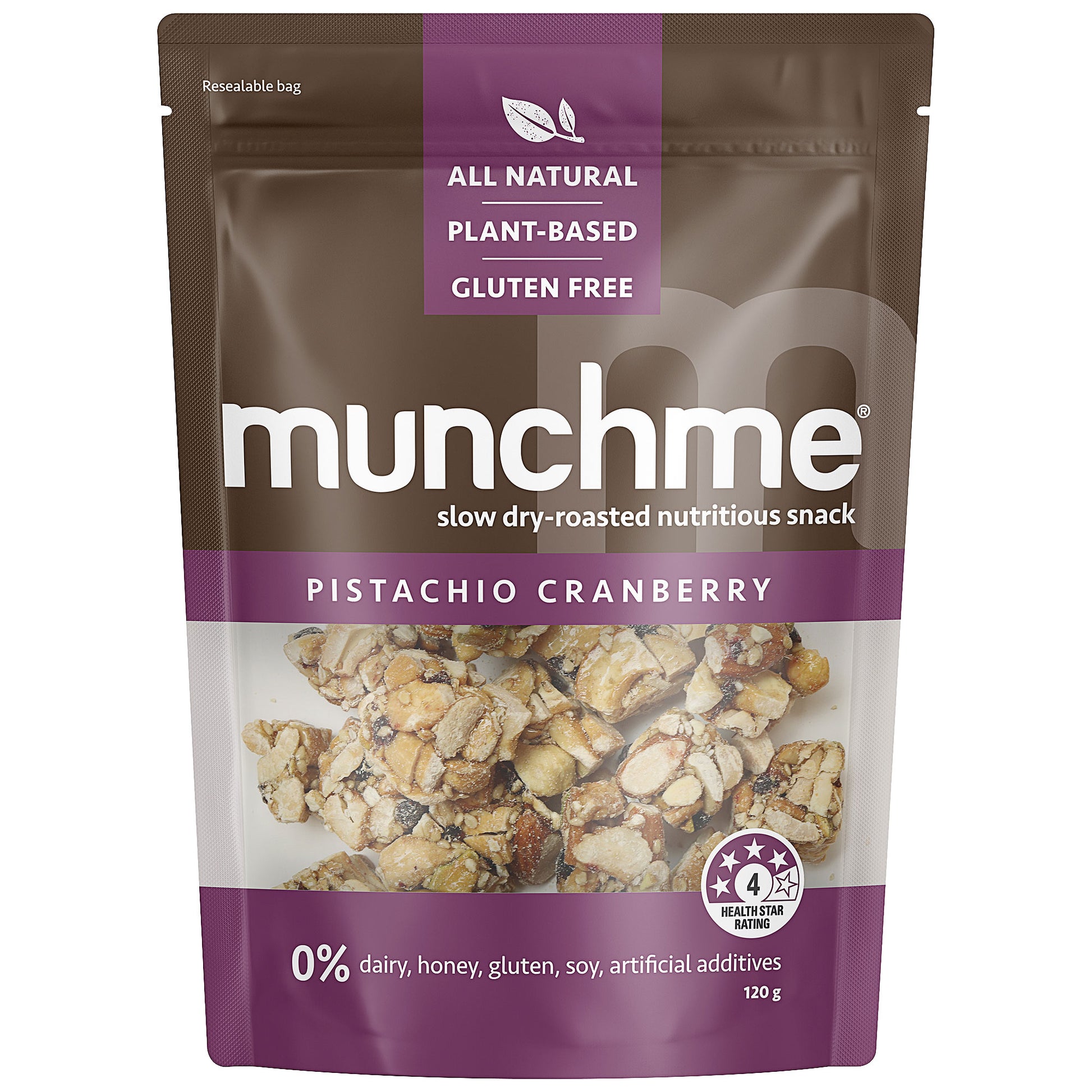 Munchme Munchme Pistachio Cranberry 120g – The Reject Shop