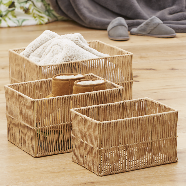 Paper Wicker Rectangular Basket