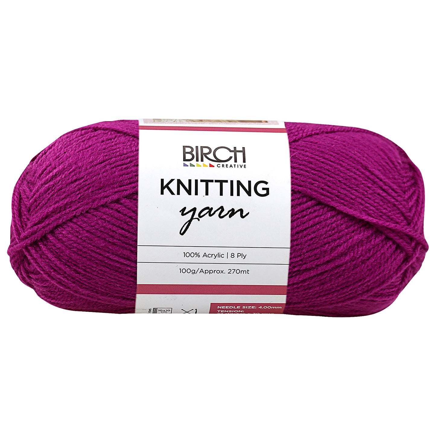 Birch Acrylic Knitting Yarn Orchid100gm