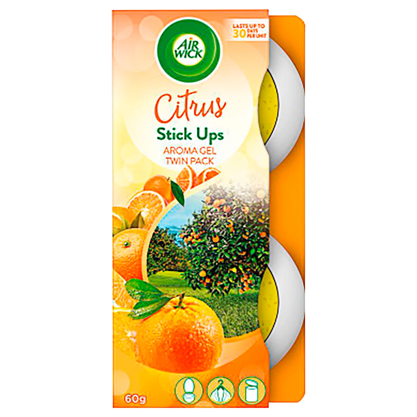 Air Wick Stick Ups Aroma Gel Citrus 60g Twin Pack