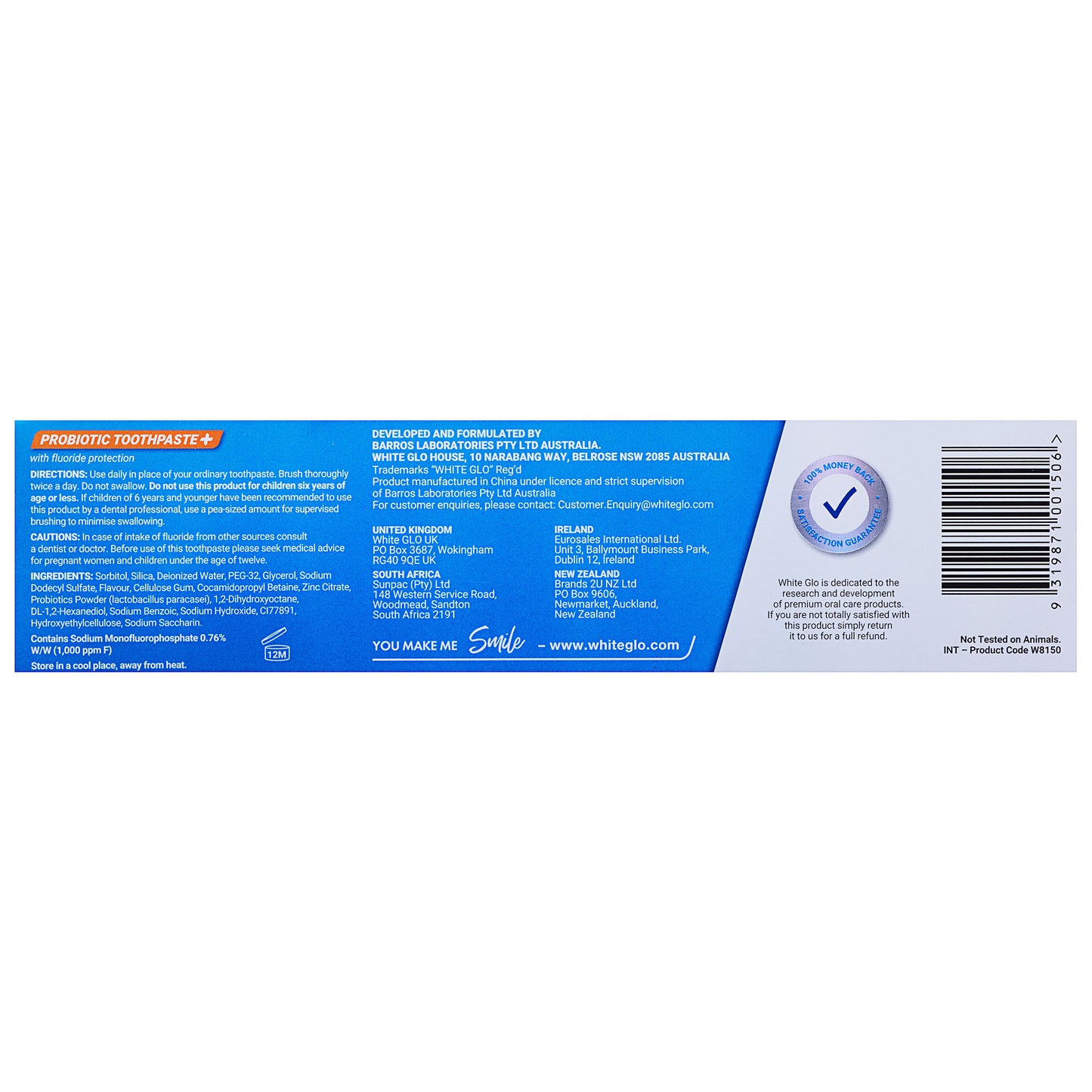 White Probiotic Toothpaste 150g