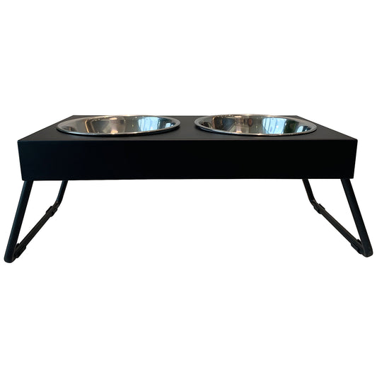 Pet Bowl Double Foldable with Metal Stand