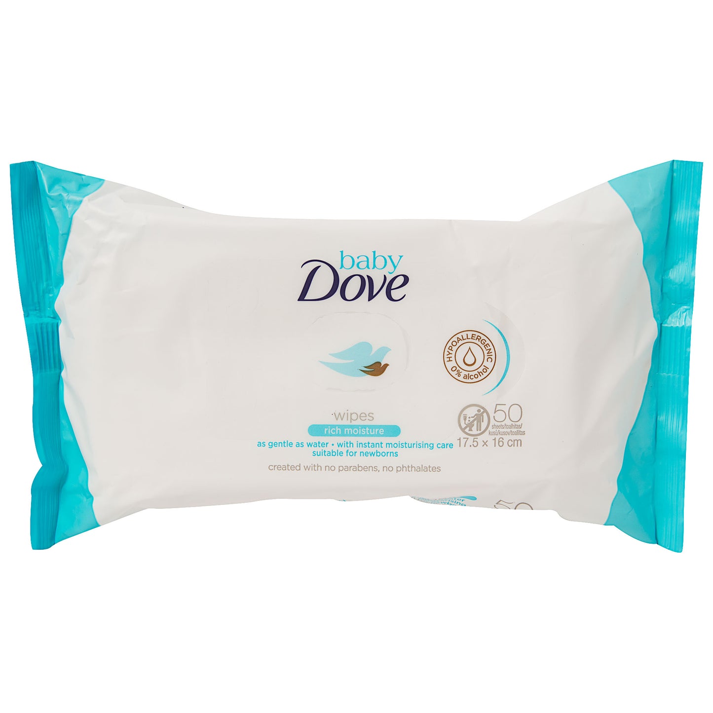 Dove Rich Moisture Baby Wipes 50pcs