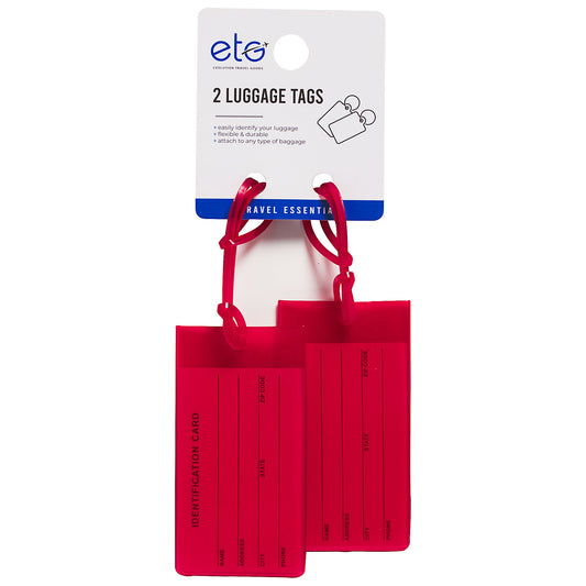 Luggage Tag Set Red