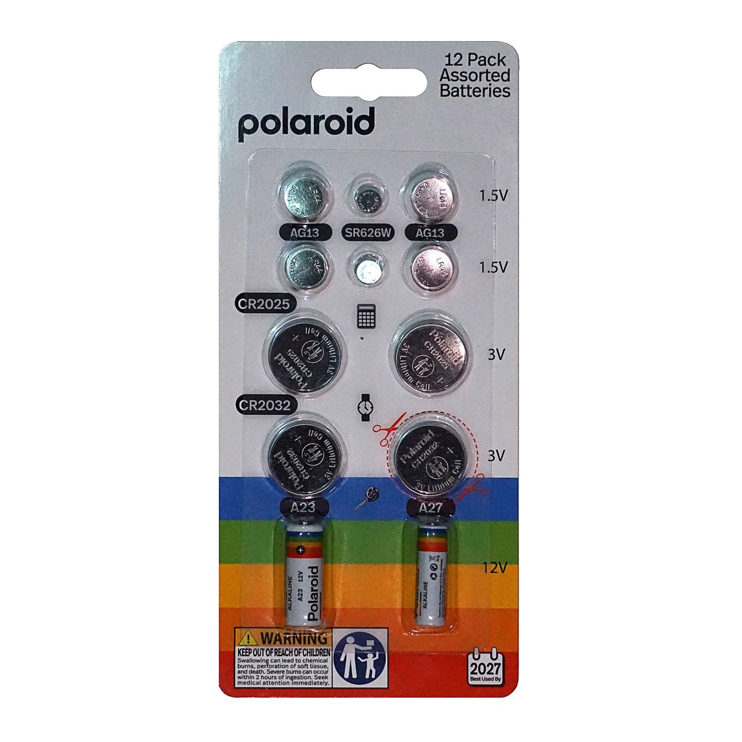 Polaroid Battery Micro Cell Battery 12pk