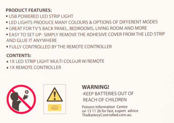 iDigital Multi-Coloured LED Strip Lighting With Remote