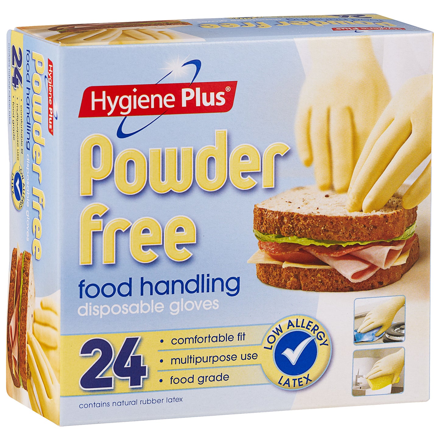 Hygiene Plus Food Handling Gloves Powder Free 24pk