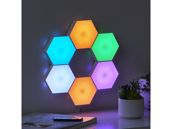 Hex Light 6 Pack Multi-Coloured