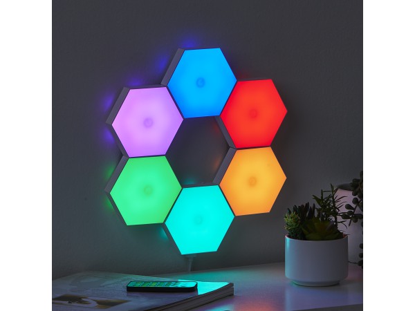 Hex Light 6 Pack Multi-Coloured