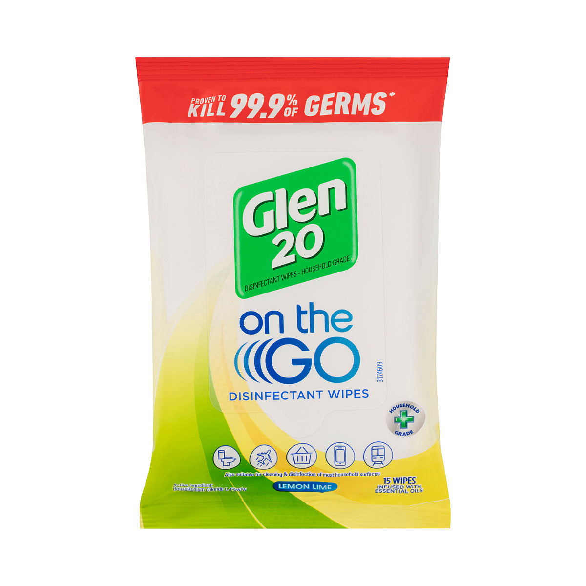 Glen 20 On-The-Go Wipes 15pk