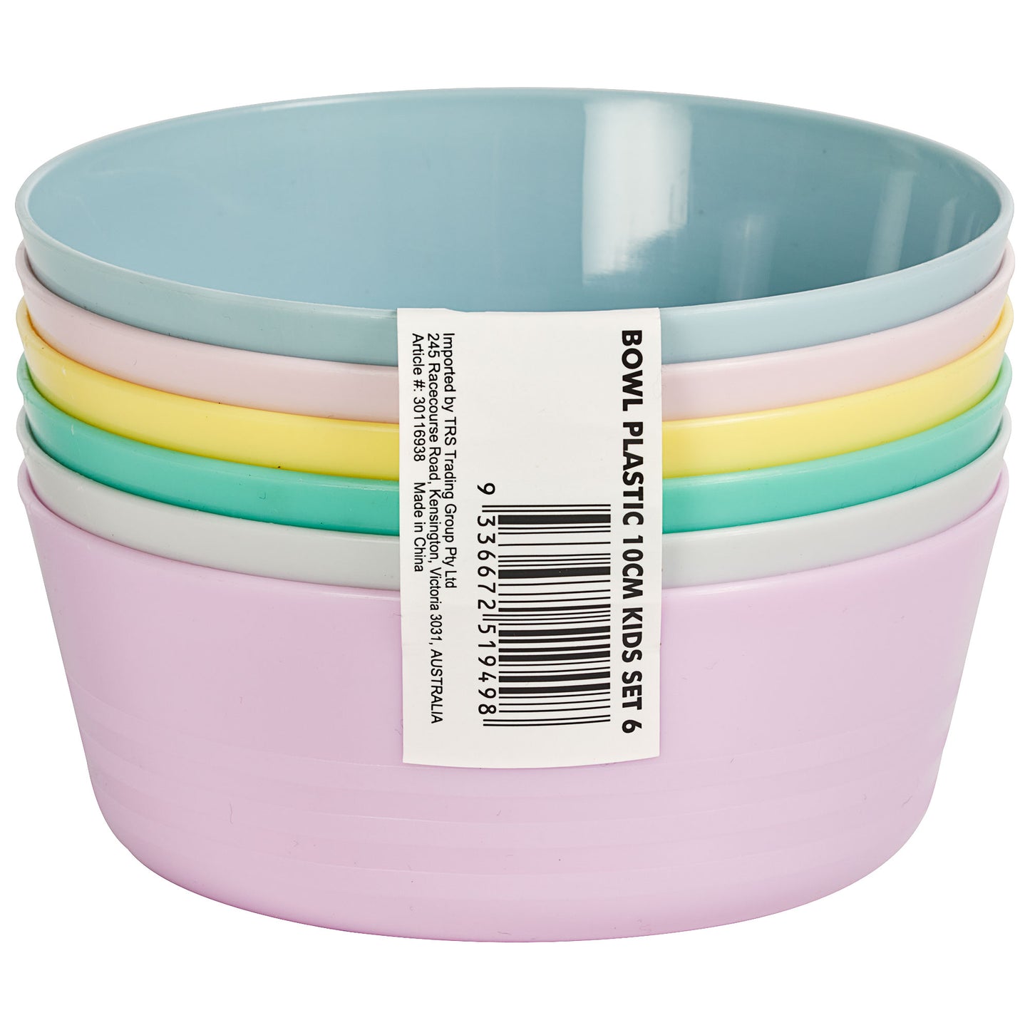 Bowl Plastic 10cm Kids Set 6