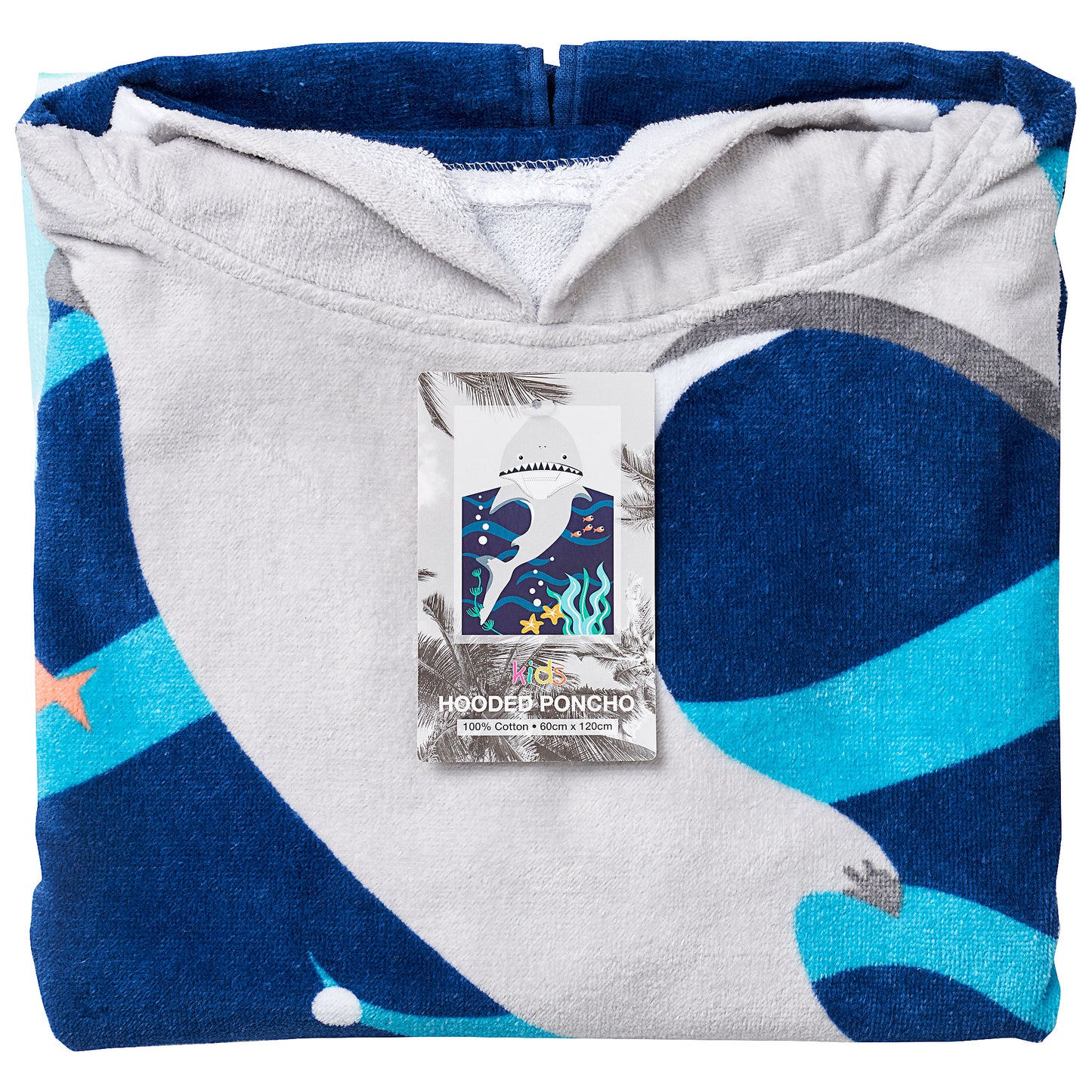 Kids Beach Hooded Sharky Towel