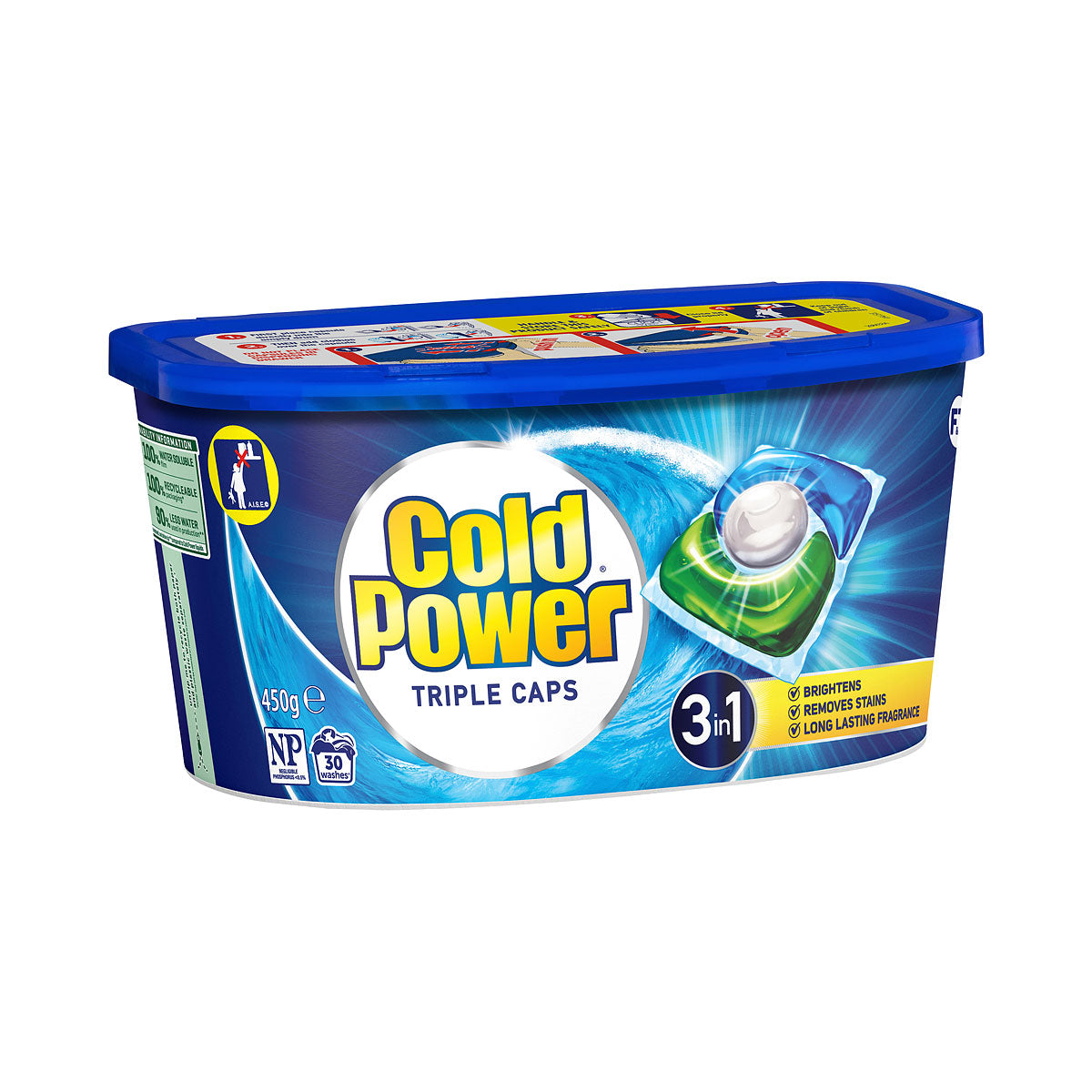 Cold Power Triple Laundry Capsule Regular 30pk