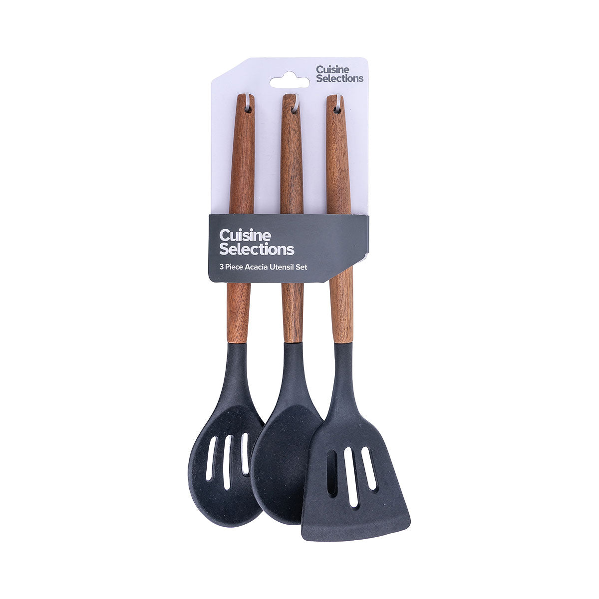 Acacia Silicone Utensils 3pk