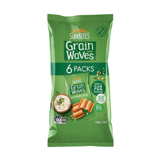 Grainwaves Sour Cream & Chives 108g 6pk