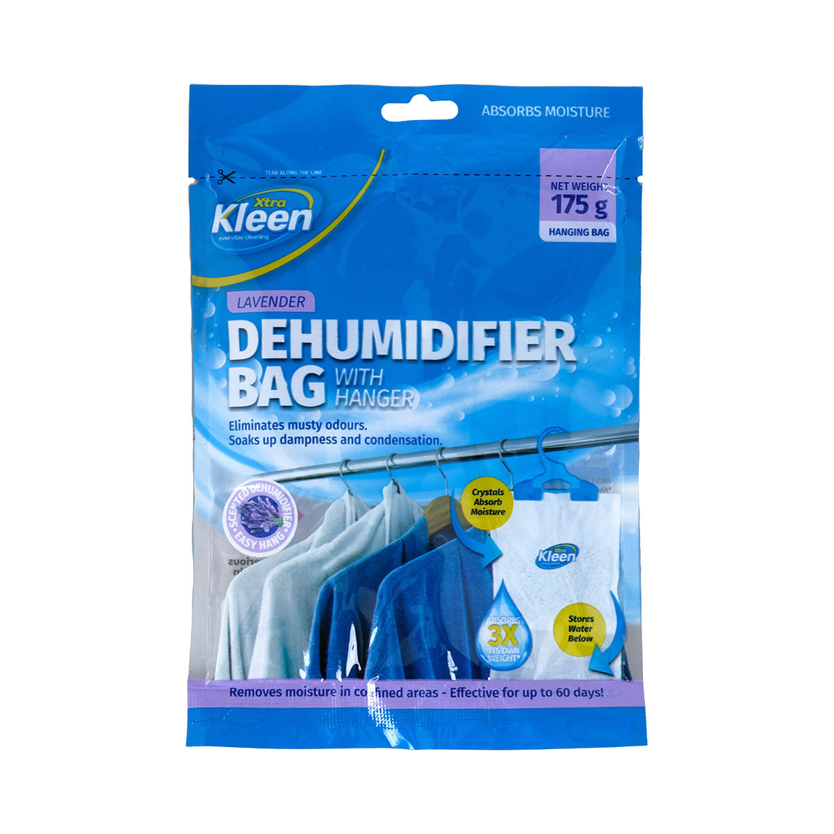 Xtra Kleen Dehumidifier Bag with Hanger 175g Assorted