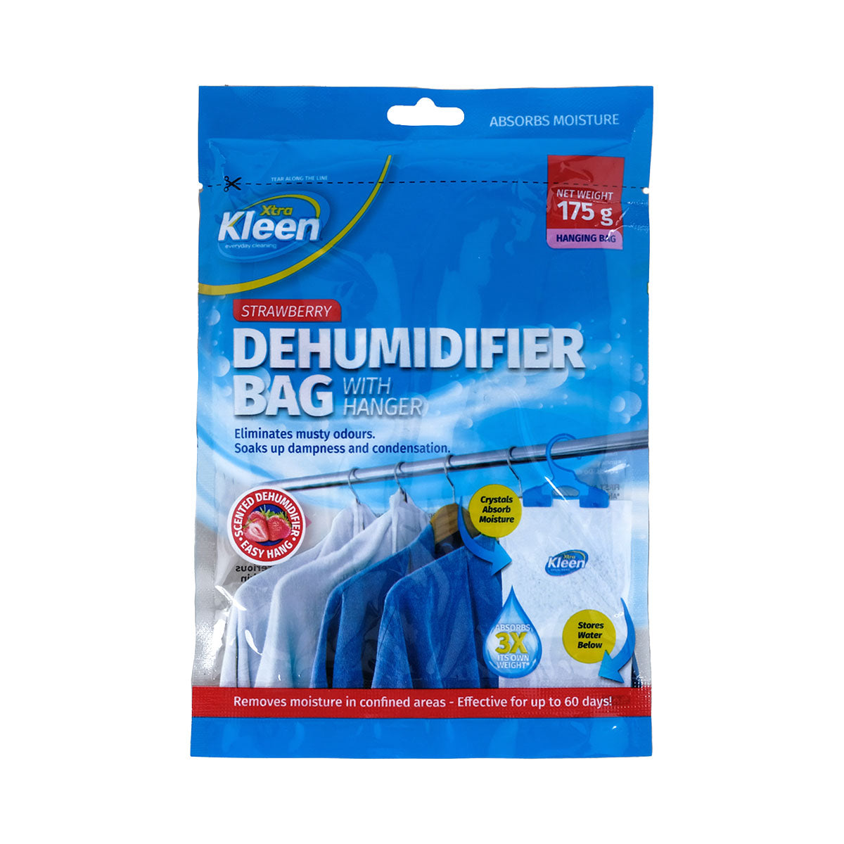 Xtra Kleen Dehumidifier Bag with Hanger 175g Assorted