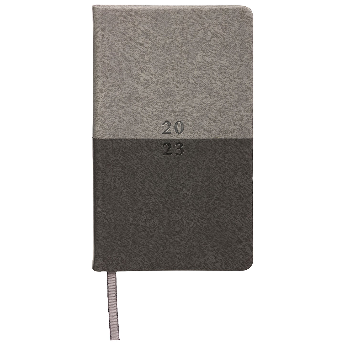 2023 Day View Two-Tone PU Diary Octavo Grey