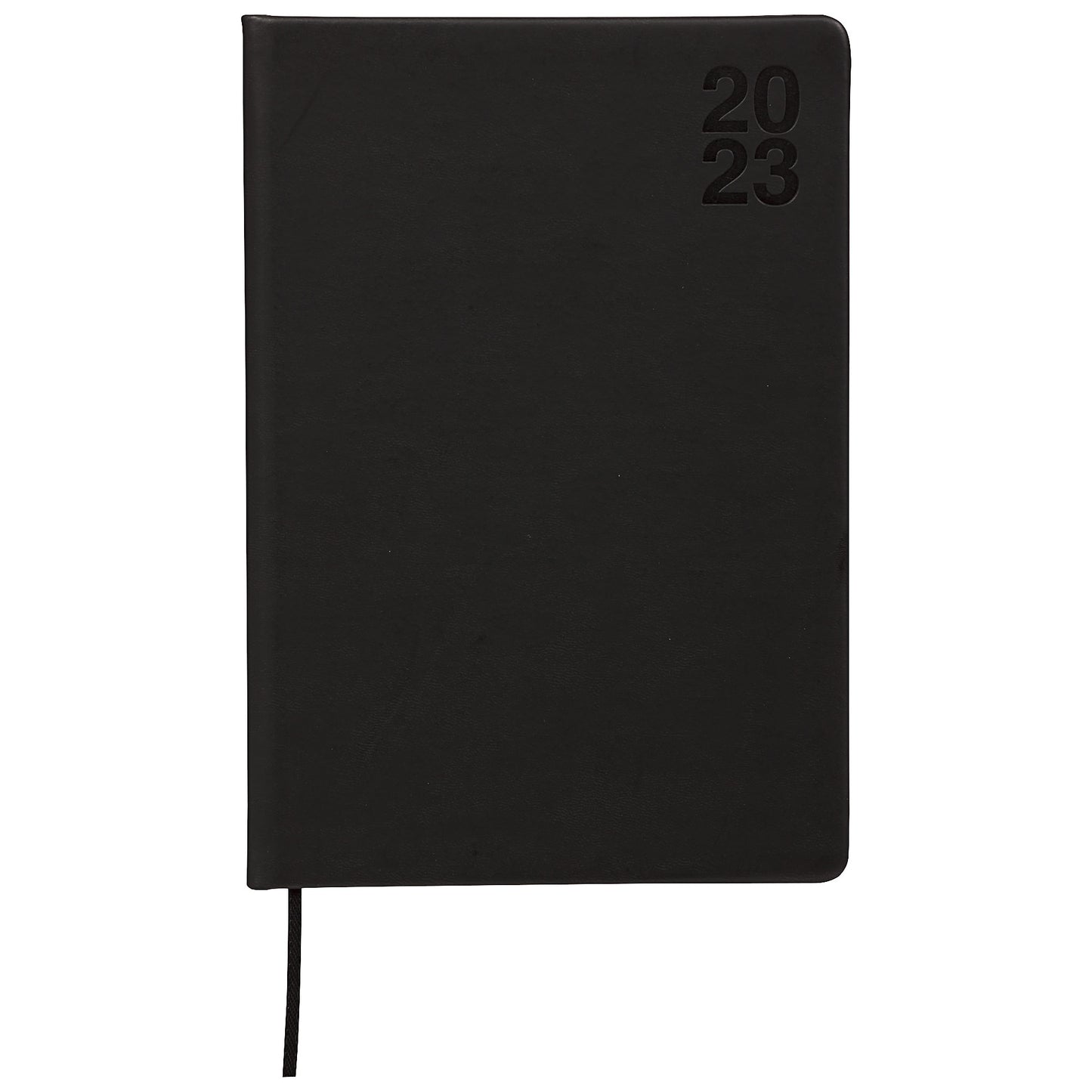 2023 Week View Embossed PU Diary A5 Black