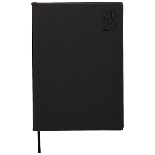 2023 Day View Black PU Diary