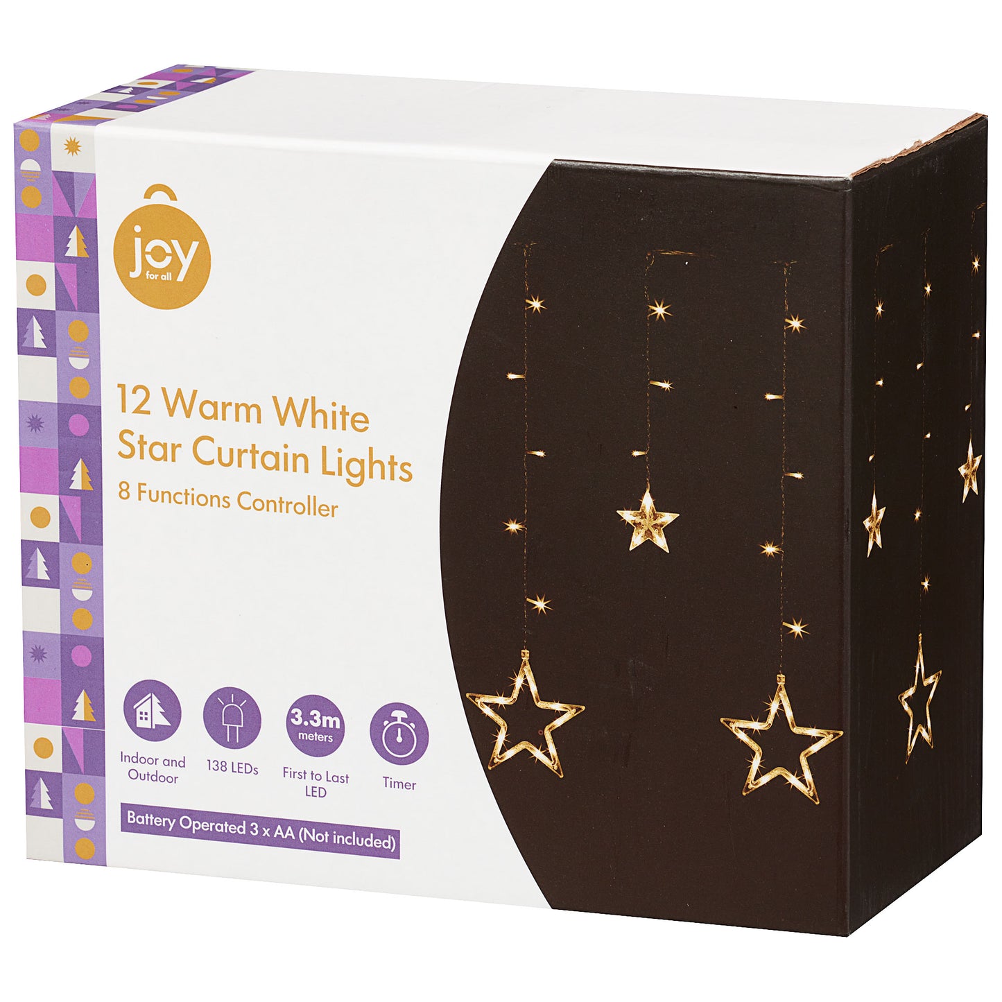 Battery Operated Star Decoration 12pk