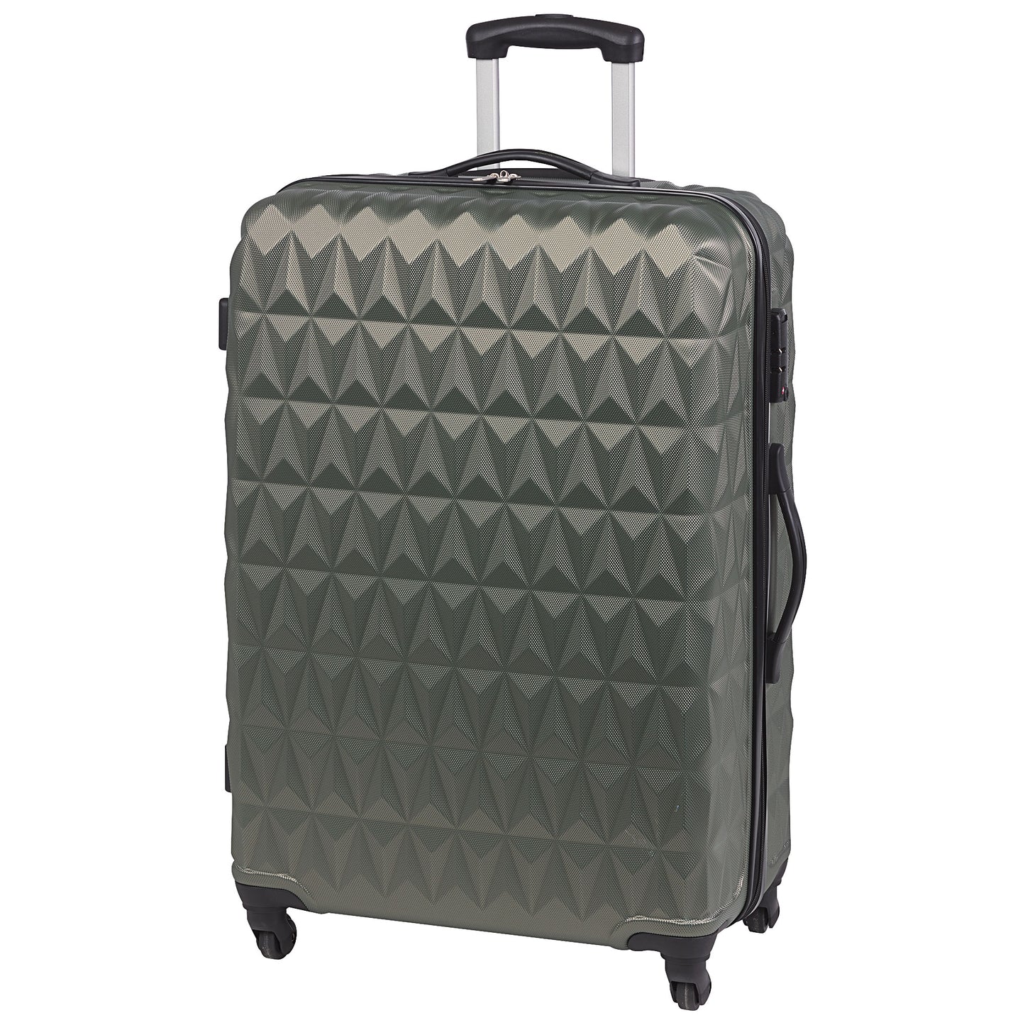 Textured Olive Hard Case Luggage Large