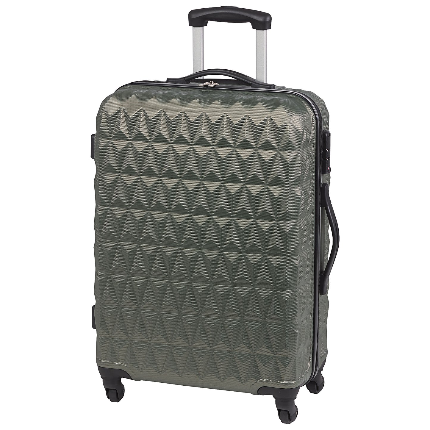 Textured Olive Hard Case Luggage Medium